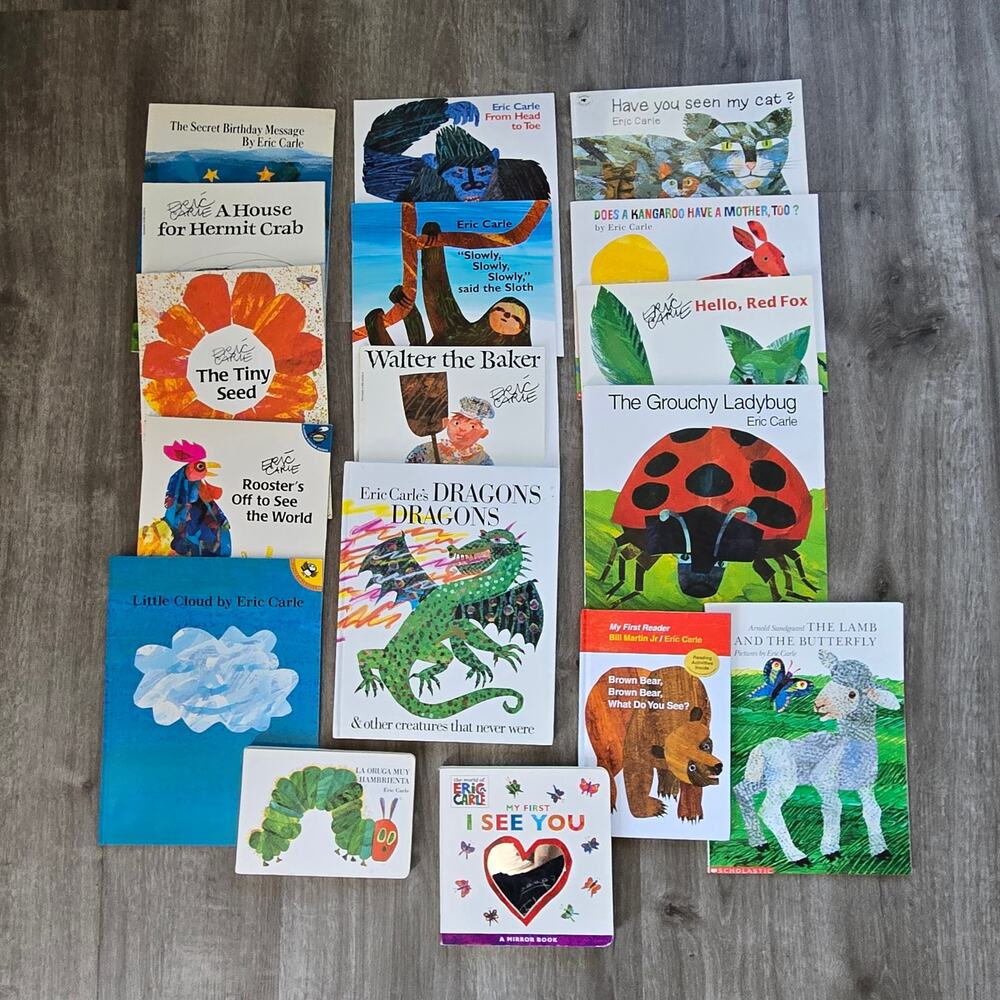Large 17 Book Eric Carle Lot - Children's Picture Books Nostalgic